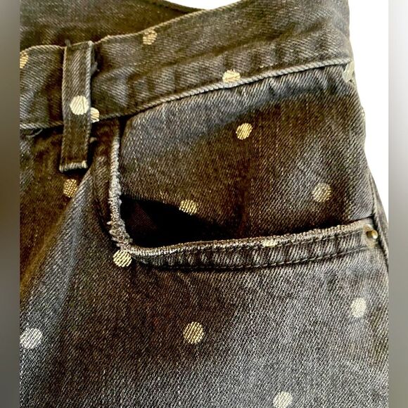 Current/Elliot The Vintage cropped slim black & white polka dot jean NWT size 29 - Picture 11 of 13